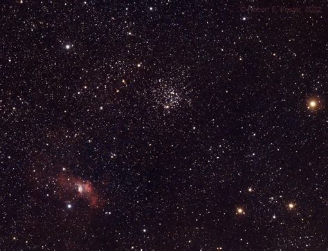 NGC 7635 Bubble Nebula And M52 Open Cluster Refoster61 Full