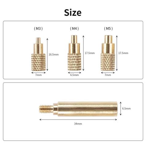 Heat Soldering Iron Tip Internal Thread Head M M Brass Hot Melt Insert Nut Insertion Kit