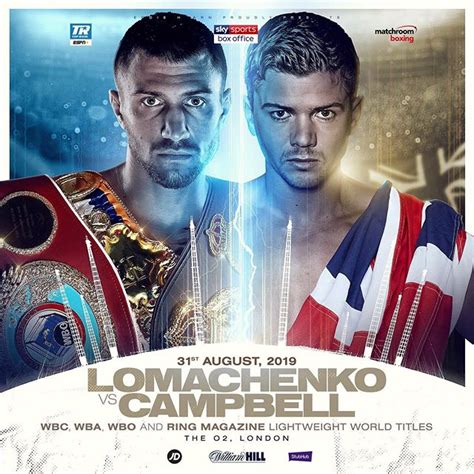 Lomachenko Vs Campbell Poster August 01 2019 Mma Photo