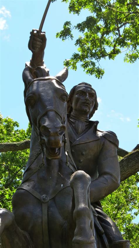 Equestrian statue of Casimir Pulaski in RI Providence US