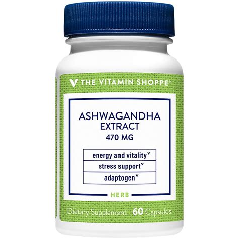 The Vitamin Shoppe Ashwagandha Extract 470mg Herbal Supplement That