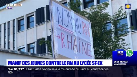 Lyon une manifestation de lycéens contre le RN à Saint Exupéry