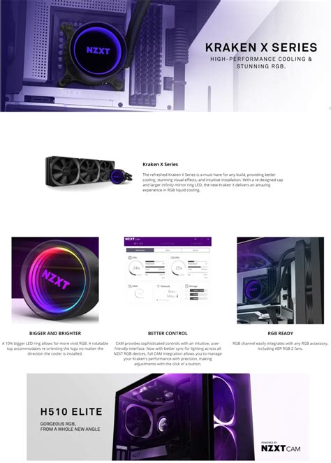 NZXT Kraken X53 240mm AIO RGB CPU Liquid Cooler - Pakistan