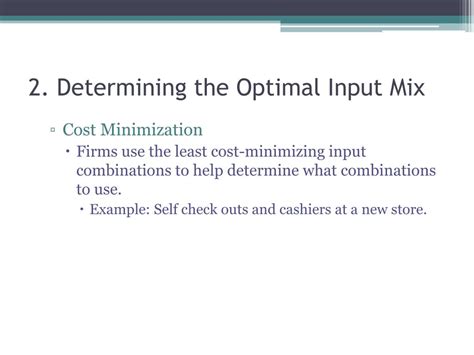 Ppt The Cost Minimizing Input Combinations Powerpoint Presentation