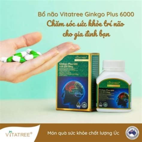 Vitatree Viên Uống Tăng Tuần Hoàn Não Ginkgo Plus 6000 With Q10 50mg