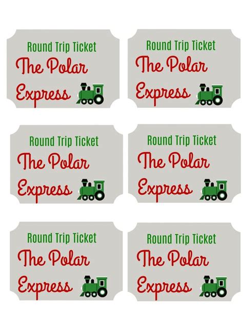 Polar Express Printable Tickets The Chirping Moms