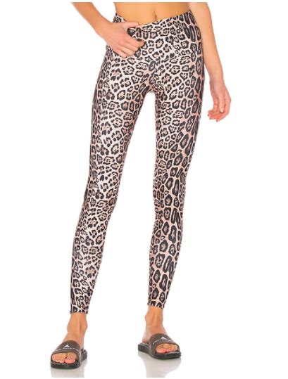 Kyle Richards Leopard Leggings Big Blonde Hair