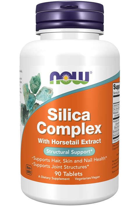 Now Supplements Silica Complex With Horsetail Extract Supports Hair