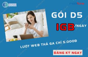 Cách dk gói D5 gửi 999 MobiFone có 1GB ngày chỉ 5 000đ