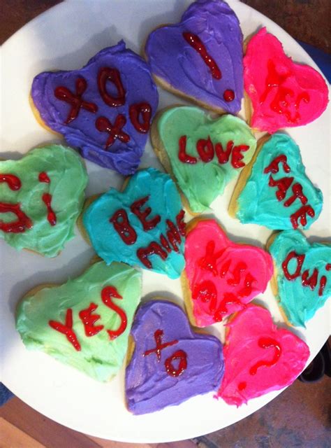 Valentines Treat Cream Cheese Sugar Cookie Conversation Hearts The