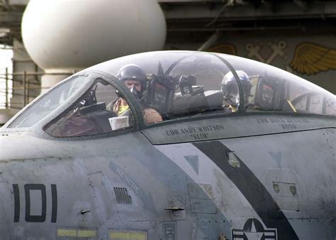 Fighter Pilots Assigned To Fighter Squadron Two Vf Move Their F D