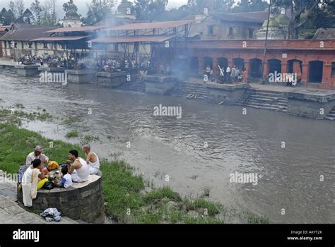 Cremation Place Ghats Of Pashupatinath At The Holy Bagmati River