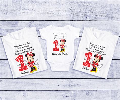 Set Tricouri Personalizate Aniversare An Minnie Model