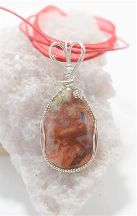 Items Similar To Sterling Silver Crazy Lace Agate Pendant On Etsy