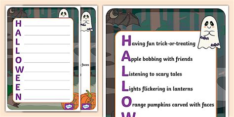 Halloween Acrostic Poem Example And Template Twinkl Ks1