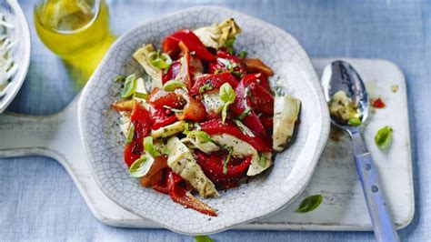 Roasted red pepper and artichoke salad recipe - BBC Food