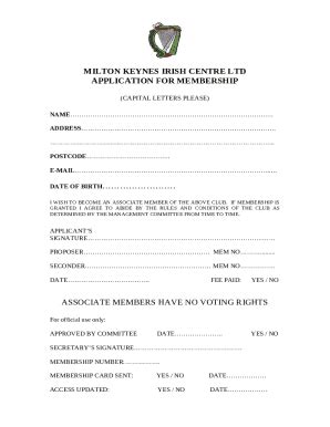 MILTON KEYNES IRISH CENTRE LTD Doc Template PdfFiller