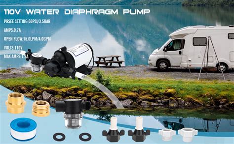 Asdfght Series Rv Fresh Water Pump V Ac Gpm Psi V Self