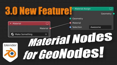 Blender 3 0 New Feature Material Nodes For Geometry Nodes Youtube