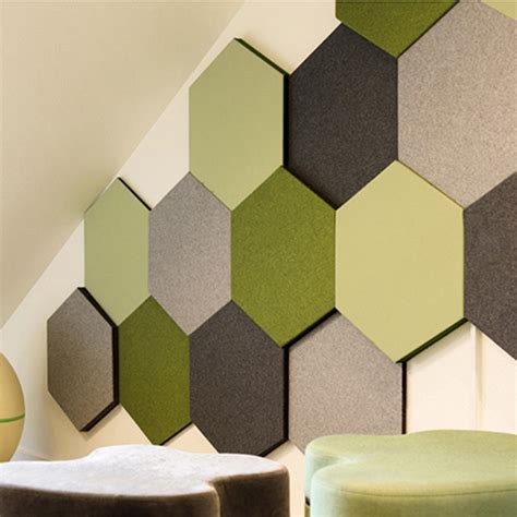 D Polyester Felt Hexagon Sound Absorption Wall Tiles Soundproof