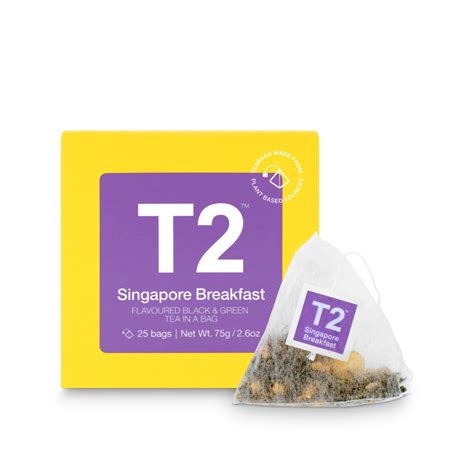 Singapore Breakfast Tea Bag Cube 25 Pack Black Tea T2 Australia