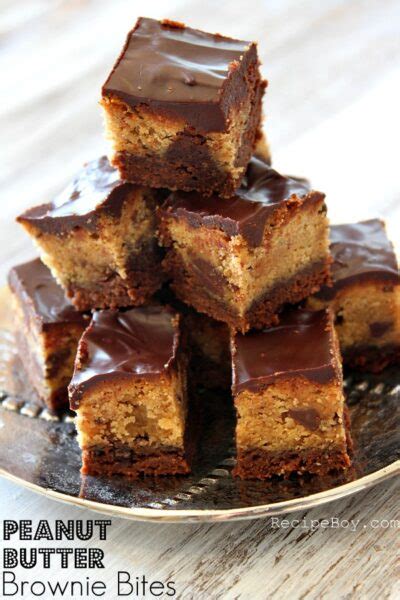 Peanut Butter Brownie Bites Recipe Boy