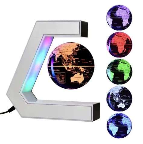 Левитирующий глобус, светильник-ночник с внутренней RGB подсветкой ...