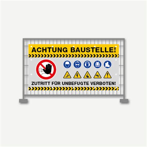 Bauzaunbanner Sicherheit Online Drucken Banner Baustelle