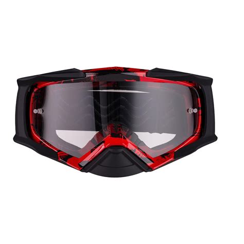 Gogle Motocyklowe Imx Dust Graphic Red Black Matt Szyba Dark Smoke