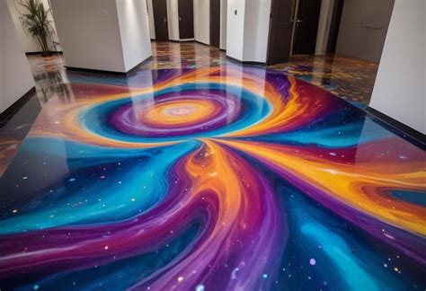 Abstract 3d Epoxy Floor Design Innovative Flooring Featuring Dynamic Patterns And Stunning Depth