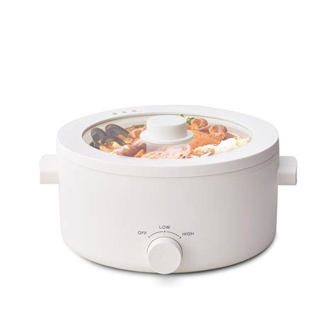 Olayks Hot Pot Electric L Portable Electric Pot With Ceramic Non Stick Coating Dual Power