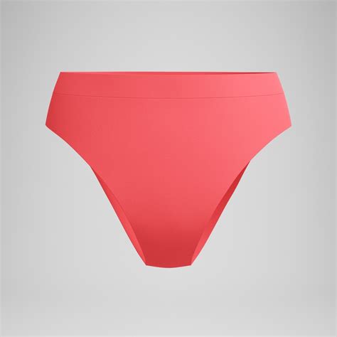 Women S Flu Nte Solid Hi Waist Bikini Bottom Coral Speedo Uk