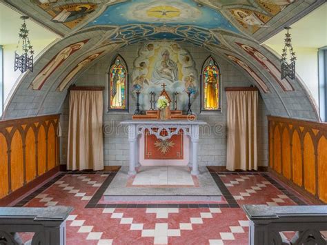 The Italian Chapel Interior. Hand Painted To Look Like Tiles. Church ...