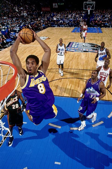 Kobe Bryant NBA All Star 1998 Kobe Bryant Dunk Nba Basketball Art