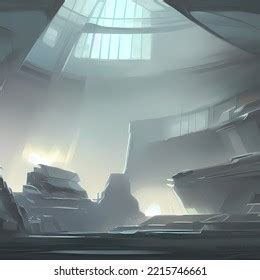 Sci Fi Interior Concept Art Stock Illustration 2215746661 | Shutterstock