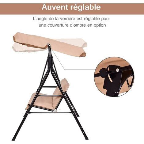 Costway Balancelle De Jardin Pour Personnes Sur Pied R Sistant Luv