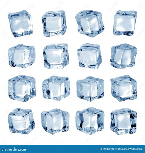 Ice Cube Isolated on White Background. a Piece of Ice in Block Shape ...