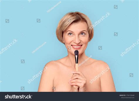 Portrait Mature Aged Woman Naked Shoulders Stock Photo Shutterstock