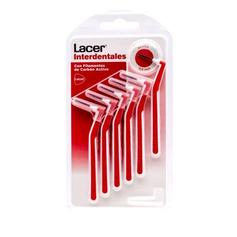 Lacer Interdentales Active Angular 0 6mm 6 Cepillos con carbón activo