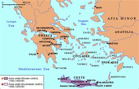 Map Of Ancient Aegean Cultures 104 Aegean Art And Architecture