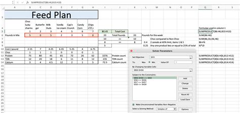 Excel Lp Model Using Solver Stack Overflow