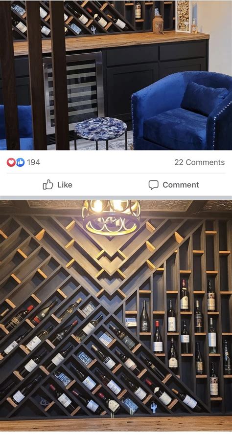 Two Pictures Side By Side With Wine Bottles On Shelves