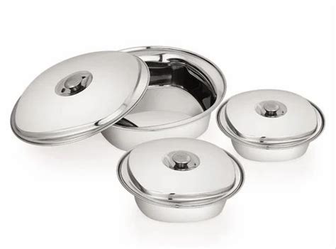 Stainless Steel Serving Dishes at best price in Chennai by Maha Cauvery Export | ID: 2850618509773