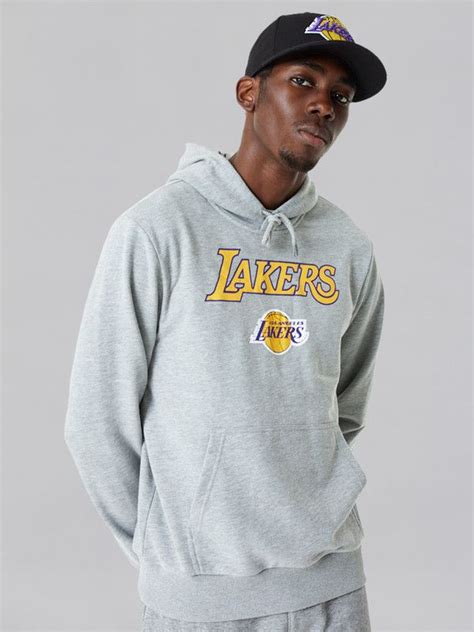 Buy La Lakers Nba Team Logo Grey Pullover Hoodie From Fancode Shop