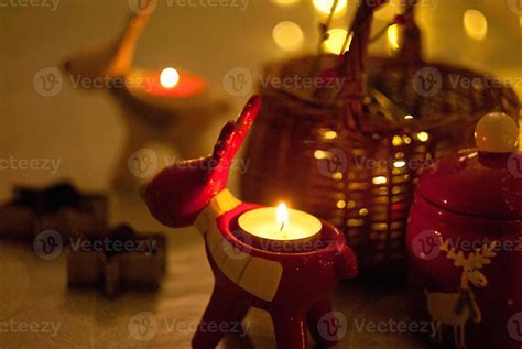 Christmas decoration with lights 12320919 Stock Photo at Vecteezy