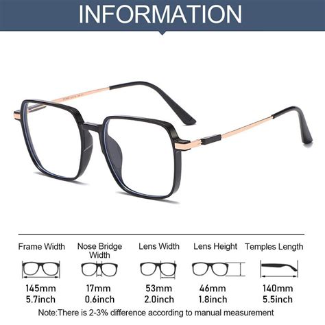 Computer Goggles Ultra Light Frame Anti Blue Light Glasses Oversized Eyeglasses Ebay