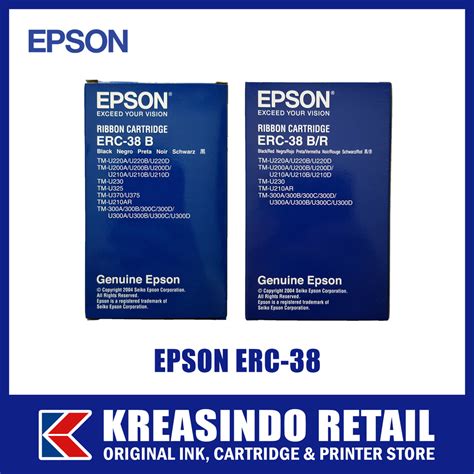 Jual Epson Ribbon Cartridge Pita Tinta Erc 38 Original Black