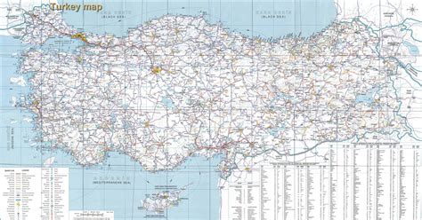 high resolution detailed road map of turkey - Map Pictures