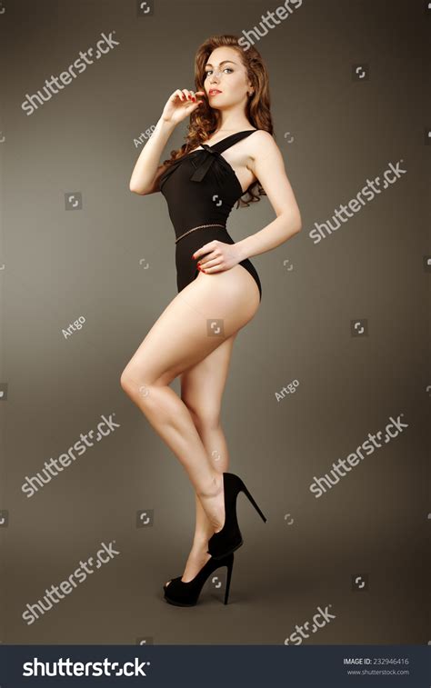 Studio Photo Sexy Woman Black Lingerie Stock Photo 232946416 Shutterstock