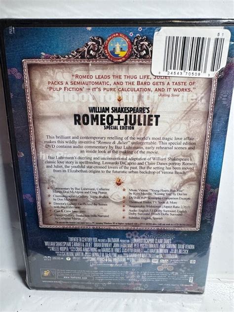 William Shakespeares Romeo Juliet Special Edition DVD NEW Leonardo